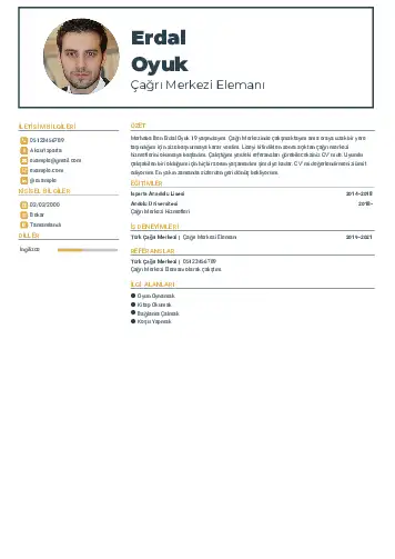 Çağrı Merkezi cv indir